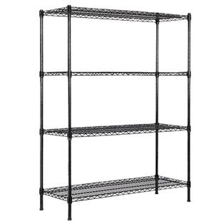 置物架收纳架层架货架家用多层碳钢阳台黑色金属行李箱架子储物架