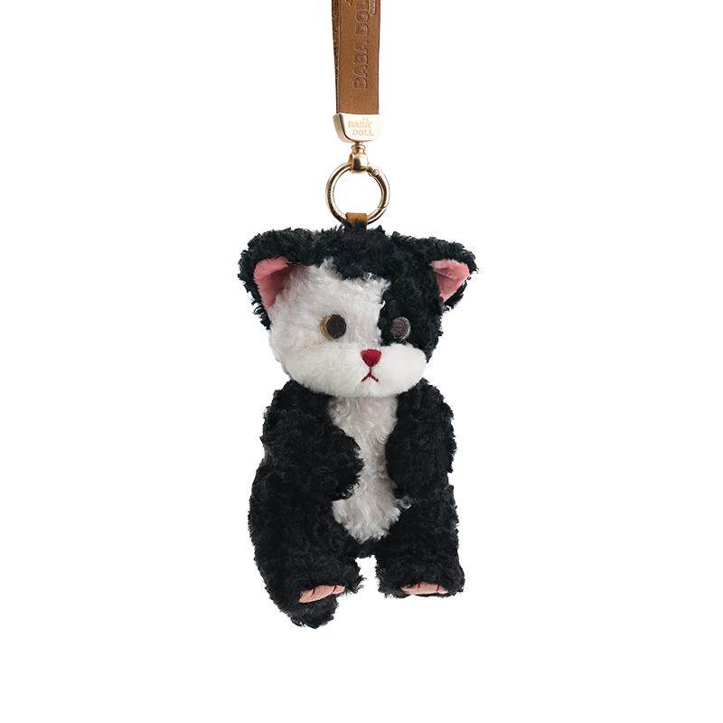 BABADOLL没有猫特别神经质版 大挂偶奶牛猫挂饰件钥匙扣车载娃娃