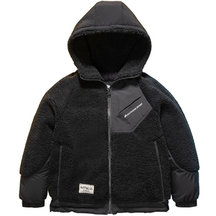 雅鹿两面穿痞帅儿童羽绒服男女童2025新款大童中长款洋气加厚外套