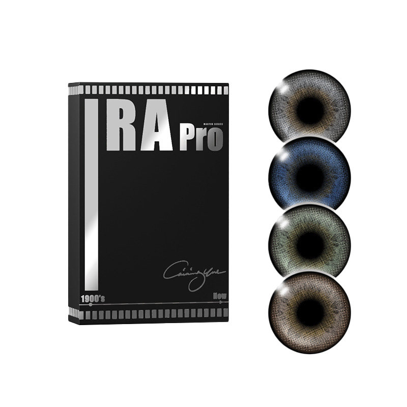 IRA美瞳半年抛混血彩色隐形眼镜自然蓝色绿色小直径乱世佳人2片装