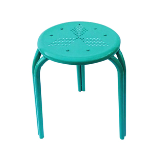 铁凉凳子加厚钢管三脚折叠圆凳家用成人板凳饭馆餐厅凳圆凳子包邮