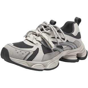 热风厚底老爹鞋女款2026年春季新款小个子运动休闲鞋H42W26125