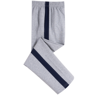 校服裤子冬灰色蓝加宽一条杠初高中小学生宽杠加绒保暖运动校服裤