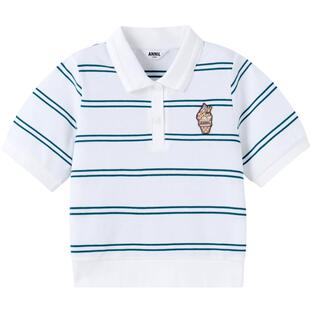 【商场同款】安奈儿童装女童短袖polo衫夏纯棉AG421798