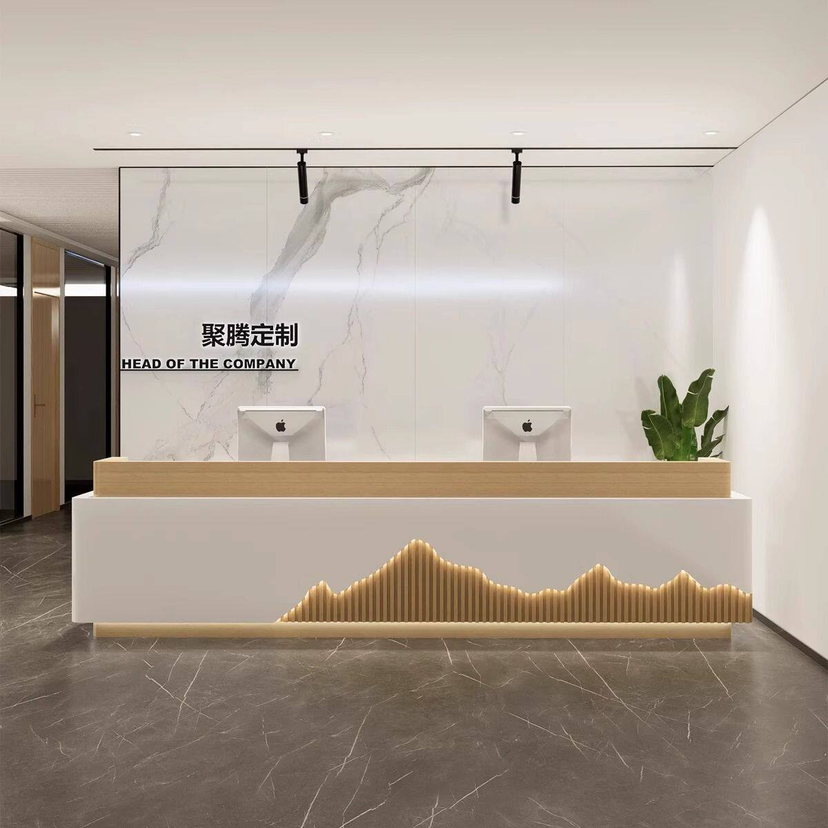 公司前台接待台办公室前台桌美容院吧台收银台大厅酒店服务台