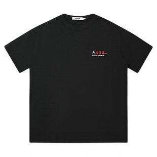 BOBO赛车系列头像印花T恤 夏季2025新款男女情侣潮流宽松休闲内搭