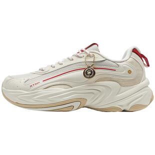 特步洄游2丨厚底增高休闲鞋女秋季轻便透气软底运动鞋百搭老爹鞋