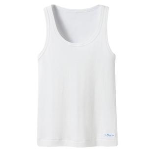 三枪儿童背心纯棉纯色打底衫螺纹A类 男童全白色吊带小背心薄全棉