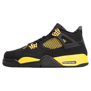 莆田AJ4实战气垫篮球鞋雷公电母黑猫摩卡白水泥学生男女乔火焰红3