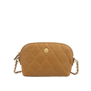 万里马菱格通勤贝壳包牛皮女包新潮时尚斜挎手提单肩链条包女