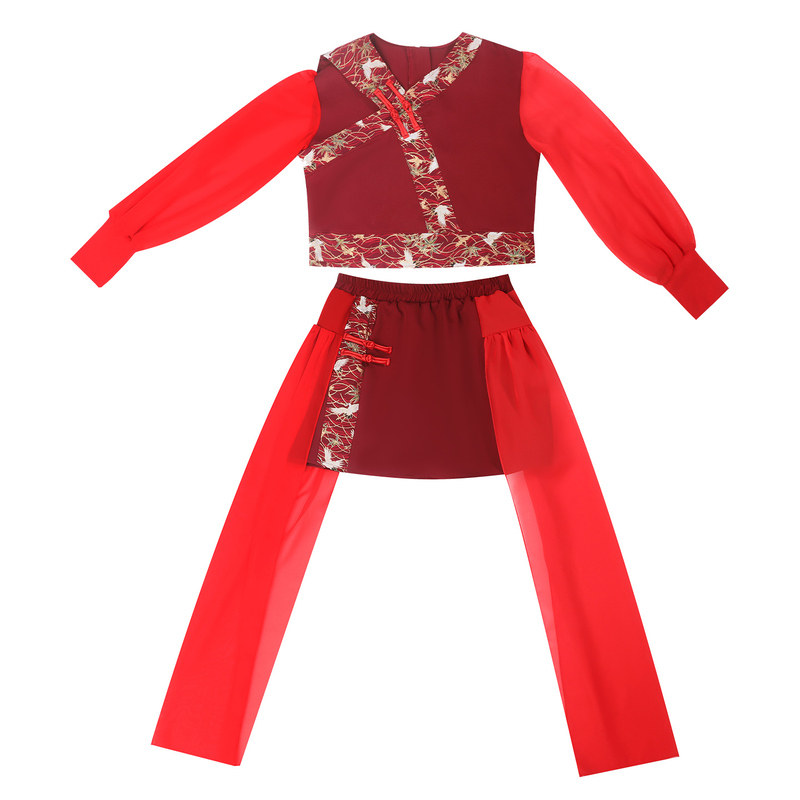 寄明月舞蹈服女打鼓服套装中国风爵士团体服装女古典舞古风表演服