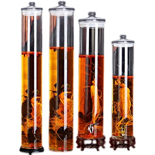 高硼硅玻璃泡酒专用酒罐细长人参泡酒瓶30斤50斤可带龙头酒桶酒缸