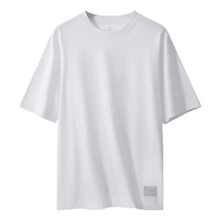 七匹狼男士圆领短袖T恤打底衫男新款纯棉针织老头衫男款透气背心