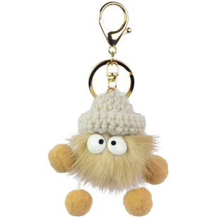 千与千寻小煤球挂件 可爱治愈系车钥匙扣 毛绒ins风包包钥匙挂饰