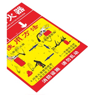 灭火器消火栓使用方法消防栓使用说明自粘贴纸消防器材指示牌安全标识牌灭火器放置点提示标志验厂警示牌