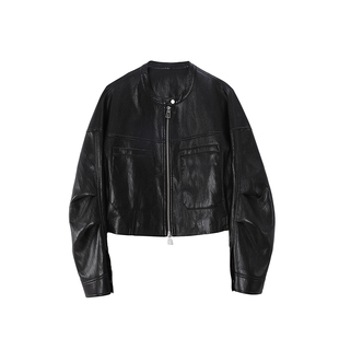 又酷又飒秋季套装！sofa摩登复古宽松夹克配工装感A字皮裙女