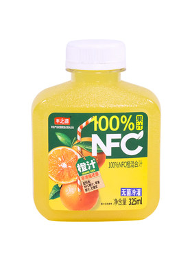 丰之源100%NFC橙汁325ml橙混合汁果汁夏季饮料饮品新鲜小瓶装整箱