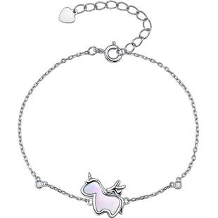 周大生独角兽贝壳纯银手链女轻奢小众设计高级首饰生日礼物送女友