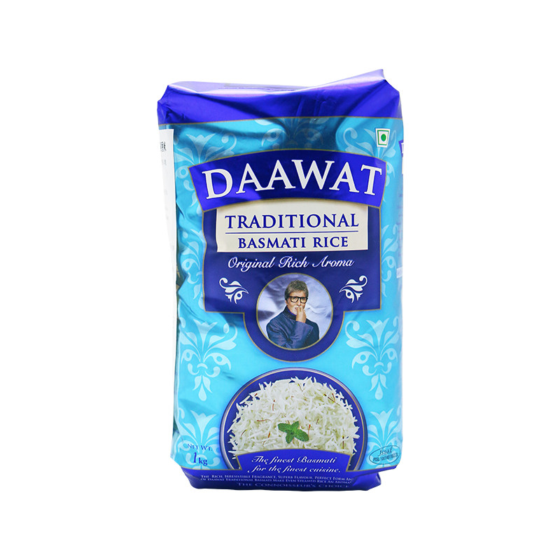 DAAWAT Basmati rice传统印度大米1kg 进口巴斯马蒂香米长粒米