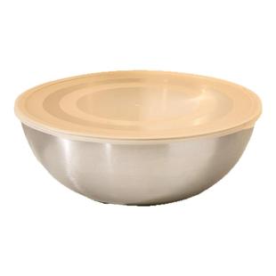 不锈钢发面盆带盖304食品级厨房打蛋揉面粉碗烘焙专用带盖和面盆
