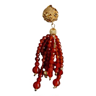 ATELIERSO倪索 红玛瑙烟花耳钉 原创设计小众高级感流苏耳环默叙