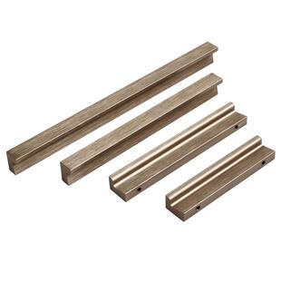 乐聚汇拉丝古铜金L形衣柜拉手轻奢现代威法大7字柜门厨柜抽屉把手