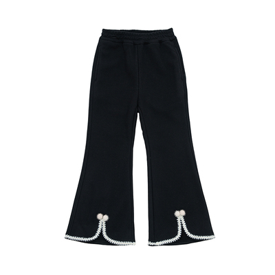 [绒绒裤]EP雅莹童装2025秋冬女童新款运动弹力加绒休闲裤喇叭裤