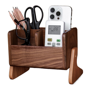 实木桌面遥控器收纳盒高档客厅茶几创意电视空调遥控板杂物放置盒