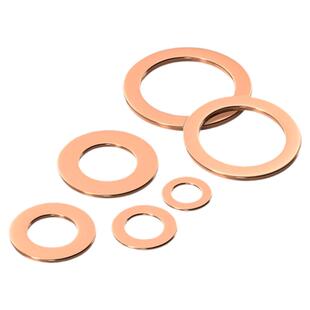 国标纯紫铜全铜垫片船用表用密封圈铜圆形螺丝金属平垫圈M3-M60mm