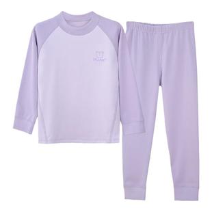 俞兆林儿童保暖内衣男童女童秋衣秋裤宝宝睡衣中领加厚德绒套装