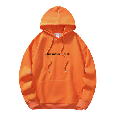 男款重磅潮牌加绒卫衣外套