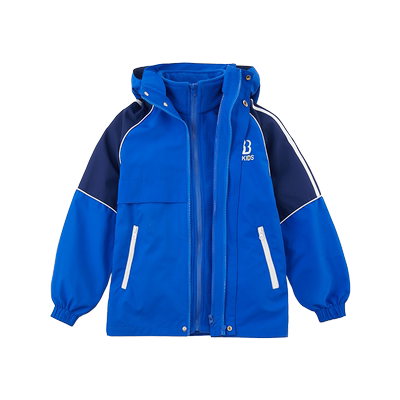 儿童冲锋衣男童外套三合一可拆卸