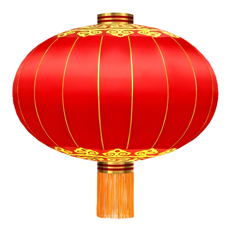 大红灯笼小区大门口一对防水防晒
