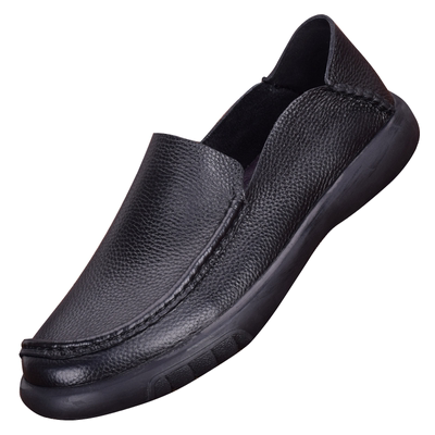 套脚单层软面软底驾车懒人牛皮鞋