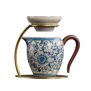 公道杯茶漏一体分茶器2025新款陶瓷泡茶茶水过滤茶滤网茶海三件套