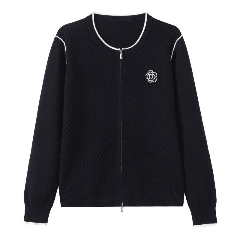 时尚朗姿羽春秋白色休闲棒球服