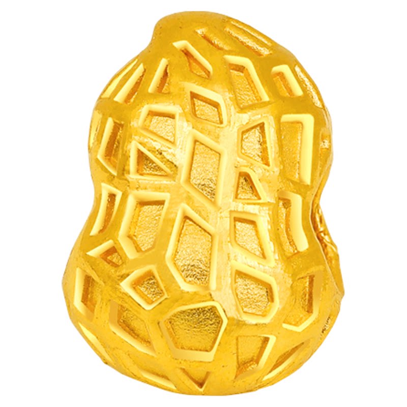 老克勒3D硬金好事花生黄金转运珠