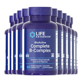 【10瓶】沿寿LIFE复合维生素B族胶囊补充活性VB50叶酸肌醇b12b6群