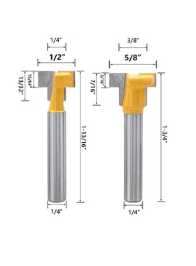 匙孔刀黄色五件套锁孔刀头铣刀挂雕刻相框刀相框开槽木工孔铣刀