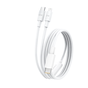 品胜二合一数据线60W快充适用苹果17iphone16华为mate60小米15手机平板typec一拖二双头车载CarPlay加长1.8米