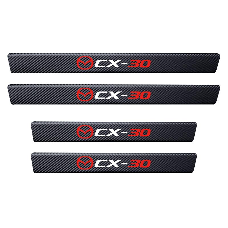马自达CX-30汽车门槛条2021款cx3改装内饰CX30门边条防刮踩保护贴