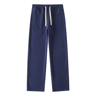 磨毛加厚一体绒松紧腰阔腿长裤