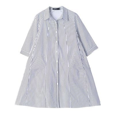 全棉气质女神范衣服衬衫连衣裙