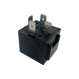 汽车继电器12V24V纯铜线大功率防水4脚5脚80A常开常闭黑色带插线