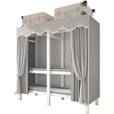 新款一体免安装布衣柜家用卧室