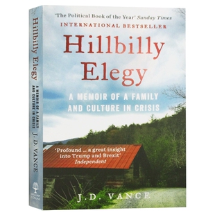 乡下人的悲歌 英文原版 Hillbilly Elegy 美国生活回忆录 纪实文学社科小说 比尔盖茨 从0到1作者彼得蒂尔推荐 英文版进口书籍正版