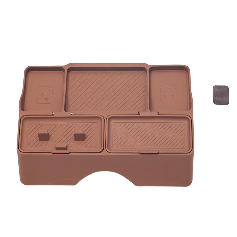 适用于比亚迪夏BYD屏幕后储物盒多功能ETC硅胶隐藏式内饰改装配件