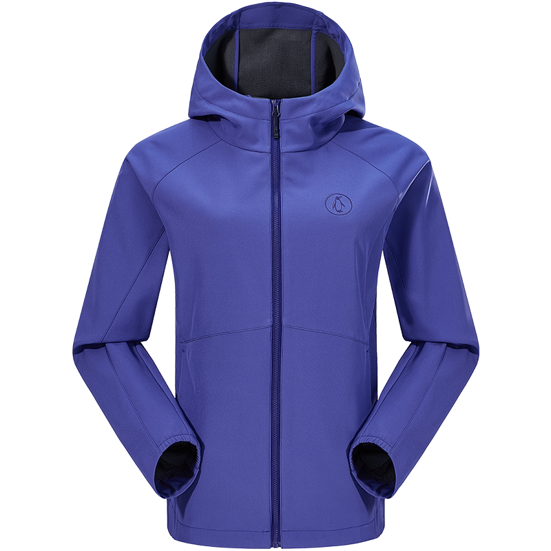 企鹅小蛮腰软壳衣26户外运动冲锋软壳衣女加绒保暖显瘦登山服外套