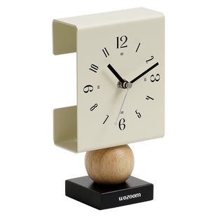 WOZOOM屋准桌面轻奢时钟摆件入户玄关摆台式钟表客厅创意装饰座钟