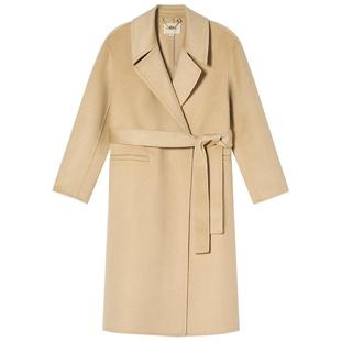 诗篇专选【阿拉善山羊绒】无扣系带浴袍羊绒大衣外套2025冬款